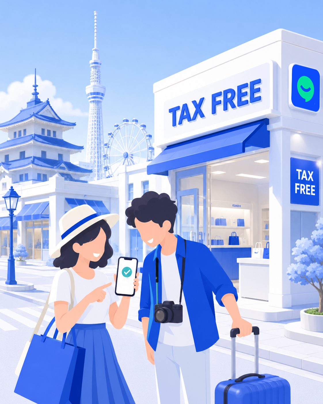 Travelers walking past an airport shop